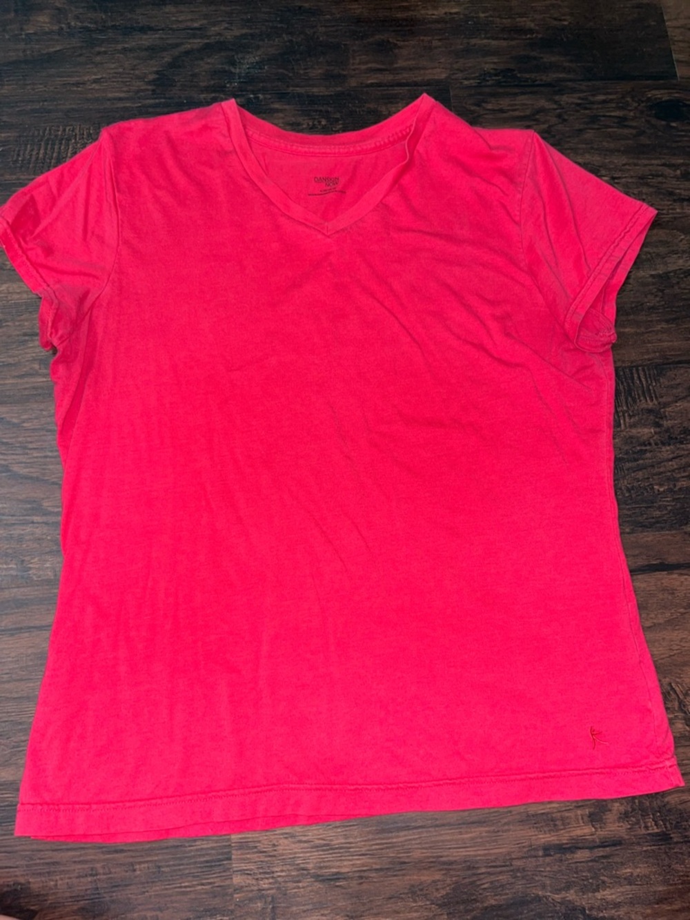 Danskin Pink v neck shirt women’s X-Large